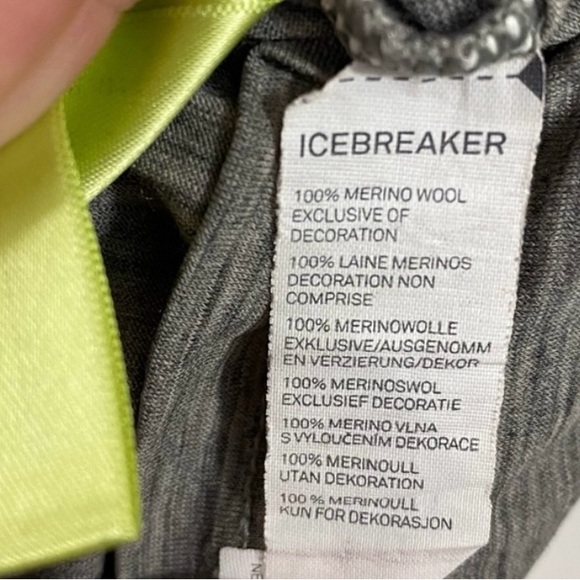 Icebreaker Flawed Gray 100% Merino Wool Longline Tee Shirt - Picture 6 of 10